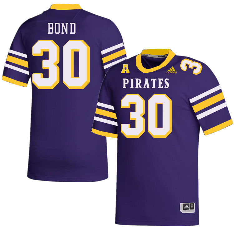 Men #30 Javious Bond ECU Pirates College Football Jerseys Stitched-Throwback